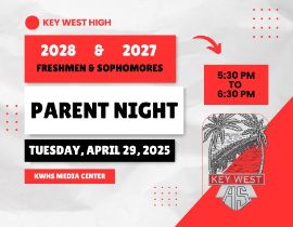  Parent Night for underclassmen on 4-29-25 @ 5:30pm